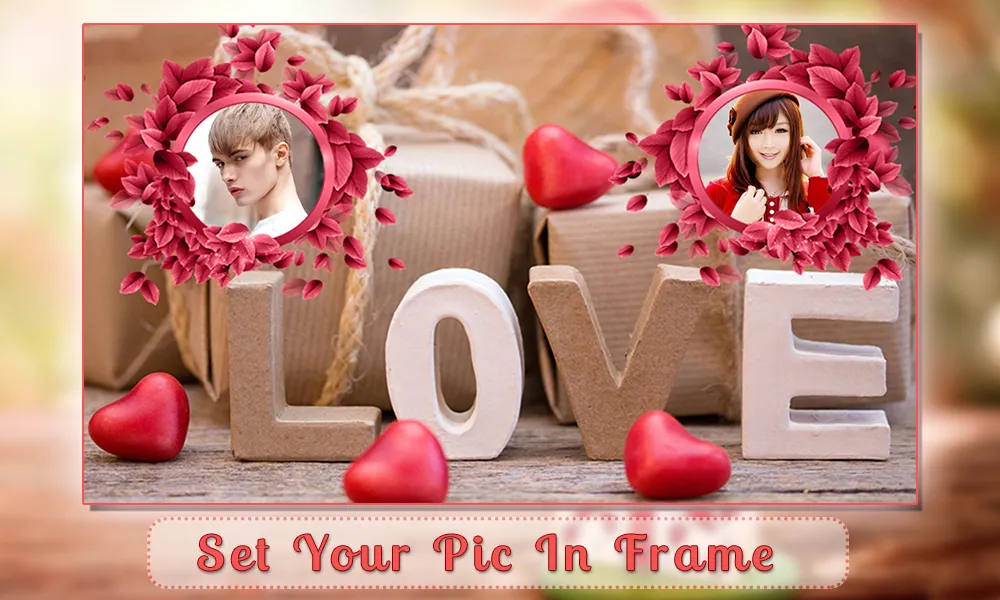 Romantic Dual Photo Frames HD | Indus Appstore | Screenshot