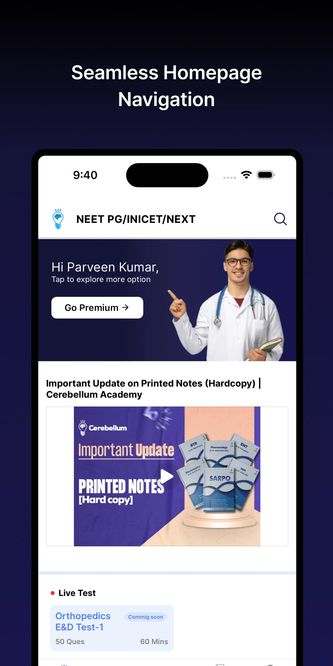 Cerebellum NEET PG INICET FMGE | Indus Appstore | Screenshot