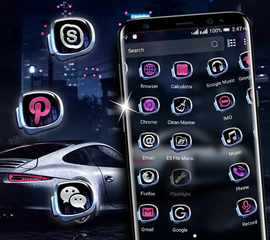 Sports Car Launcher Theme | Indus Appstore | Screenshot