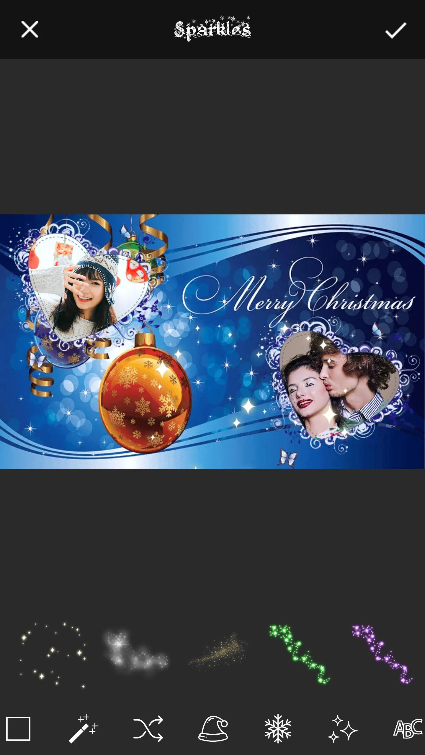 Christmas Dual Photo Frames | Indus Appstore | Screenshot