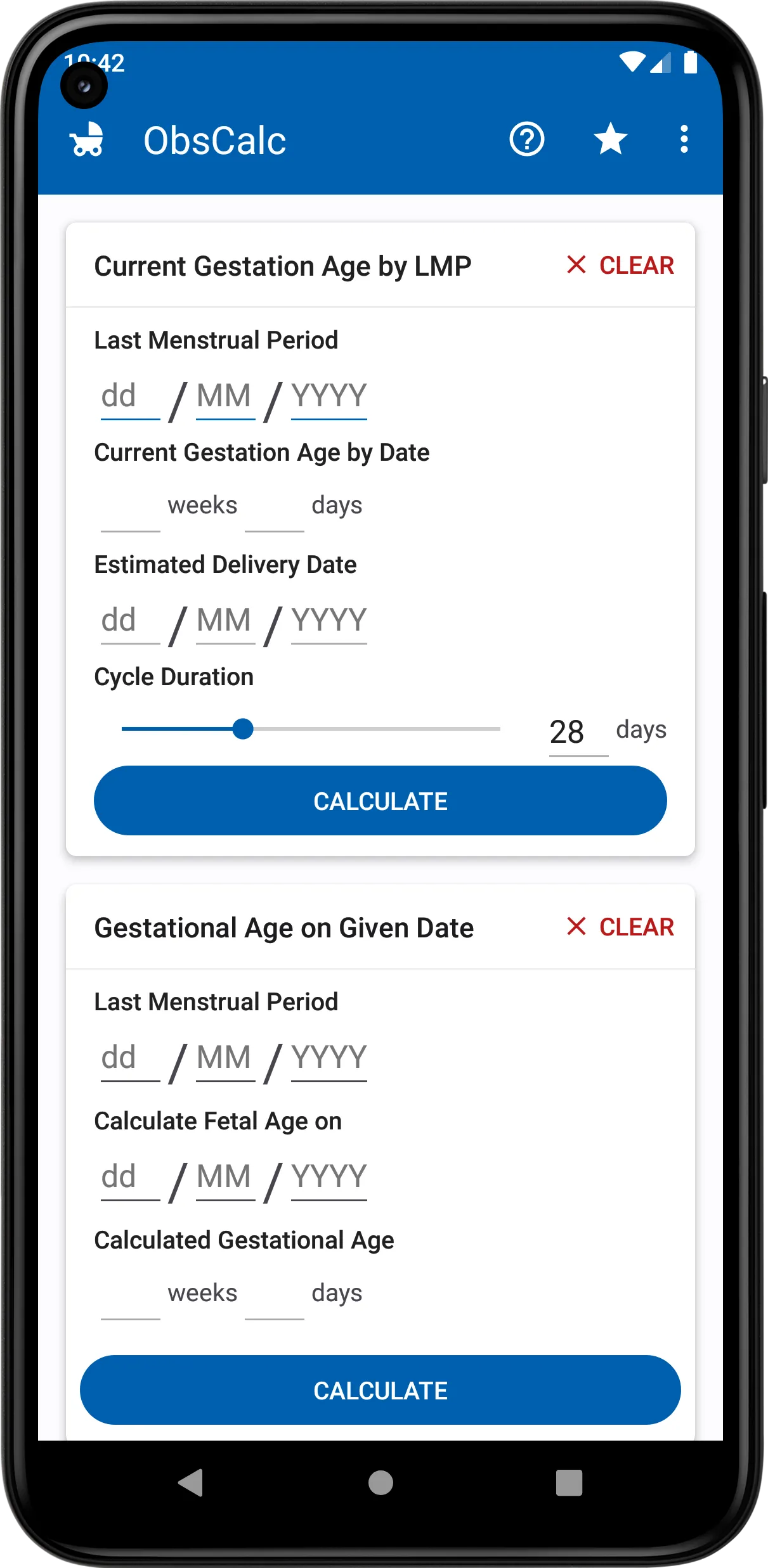 OBS Calc -Pregnancy Calculator | Indus Appstore | Screenshot