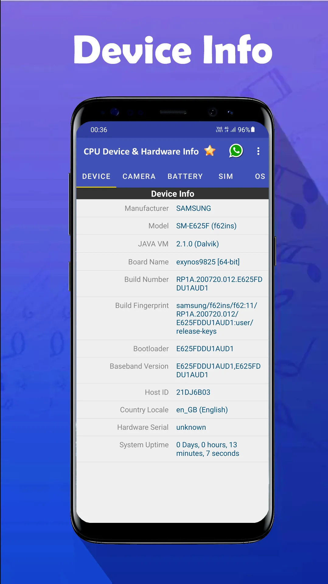 CPU Device & Hardware Info | Indus Appstore | Screenshot