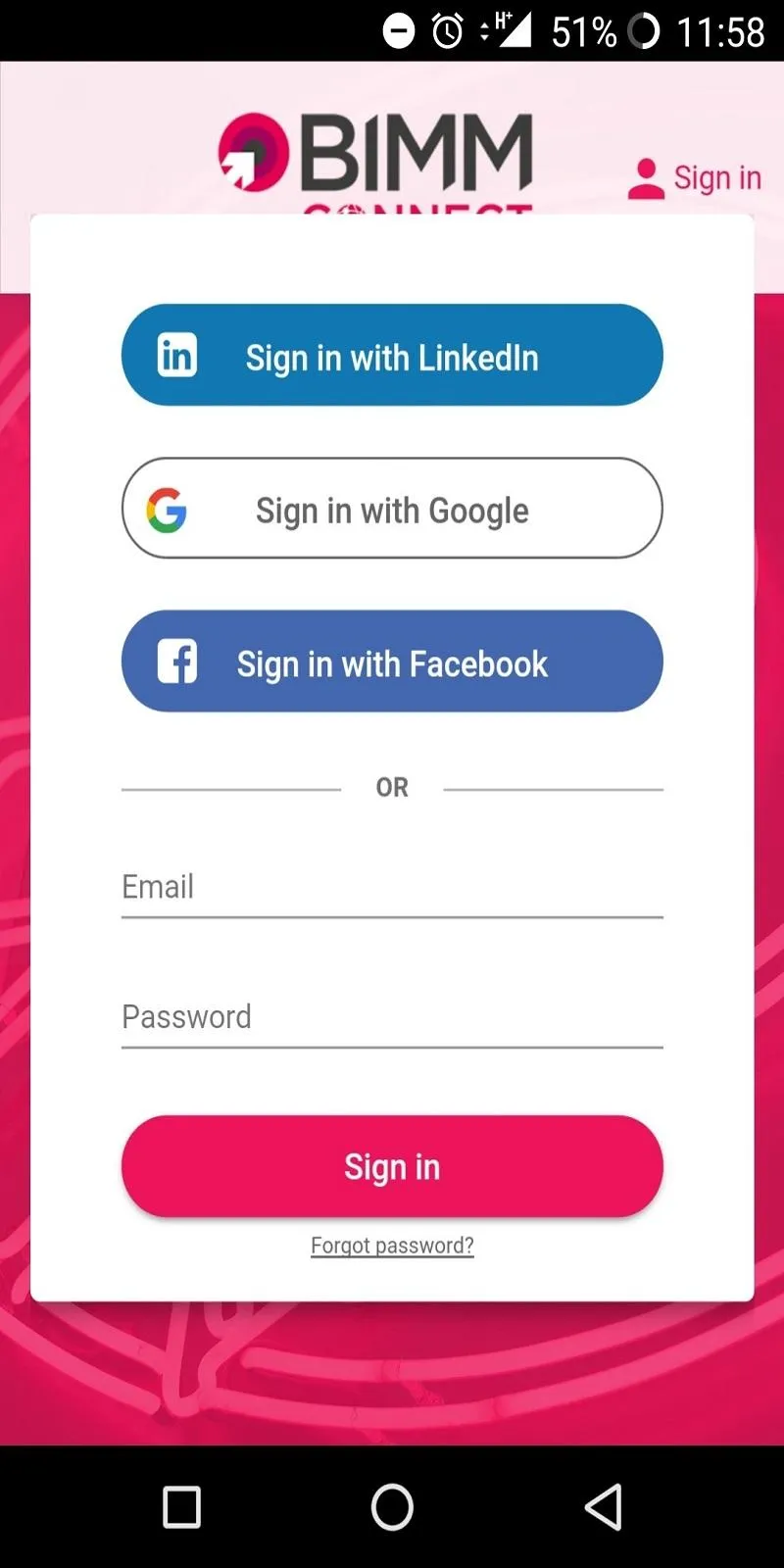 BIMM Connect | Indus Appstore | Screenshot