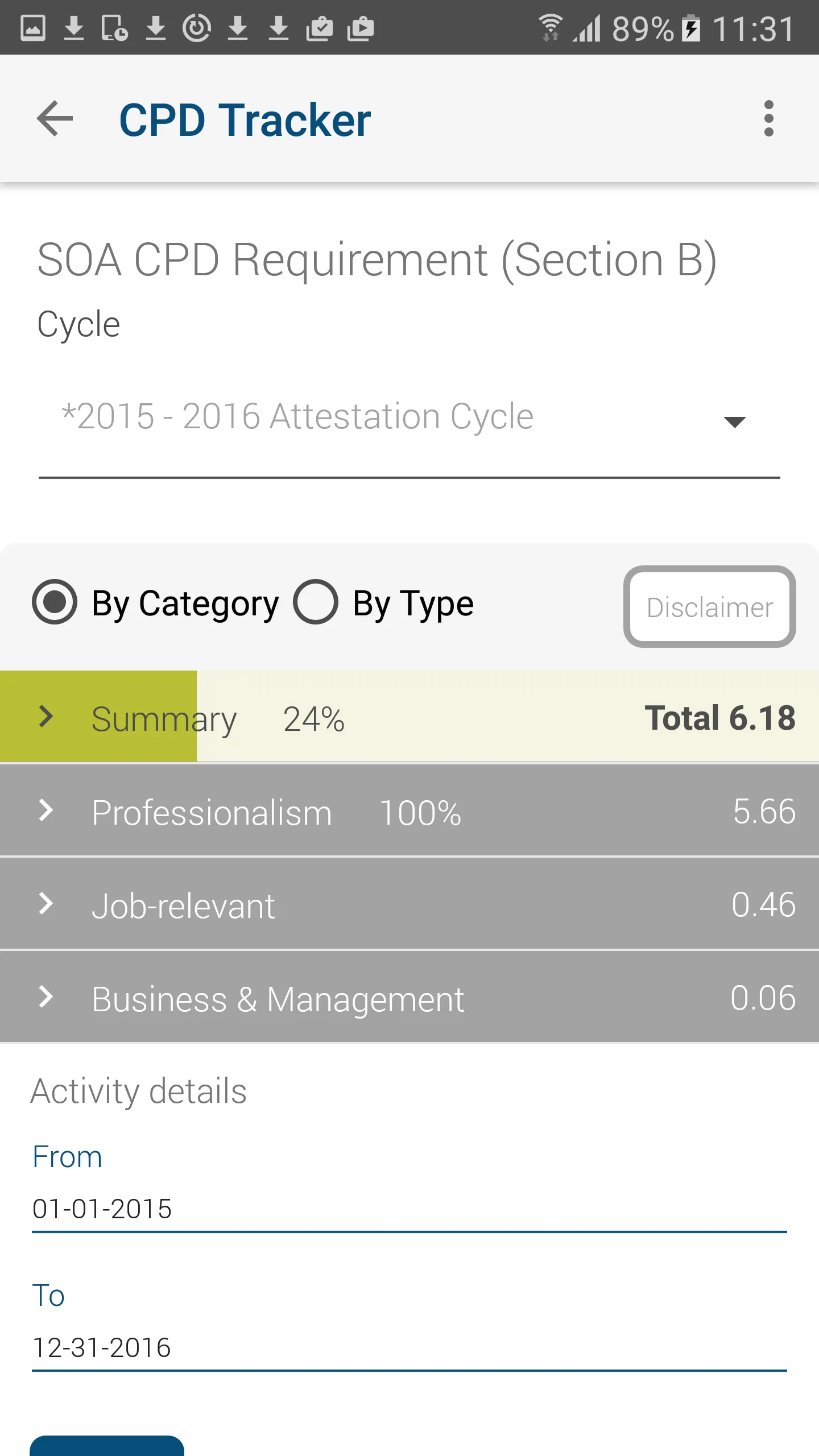 SOA CPD Tracker | Indus Appstore | Screenshot