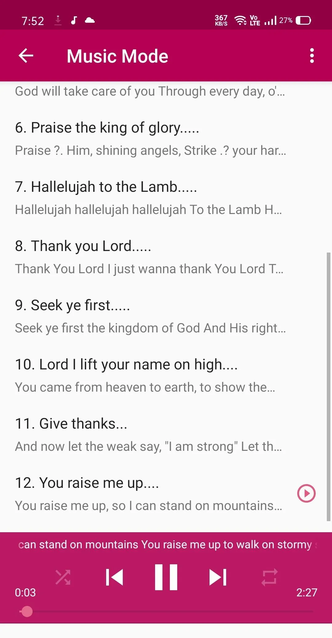 English Christian Karaoke | Indus Appstore | Screenshot