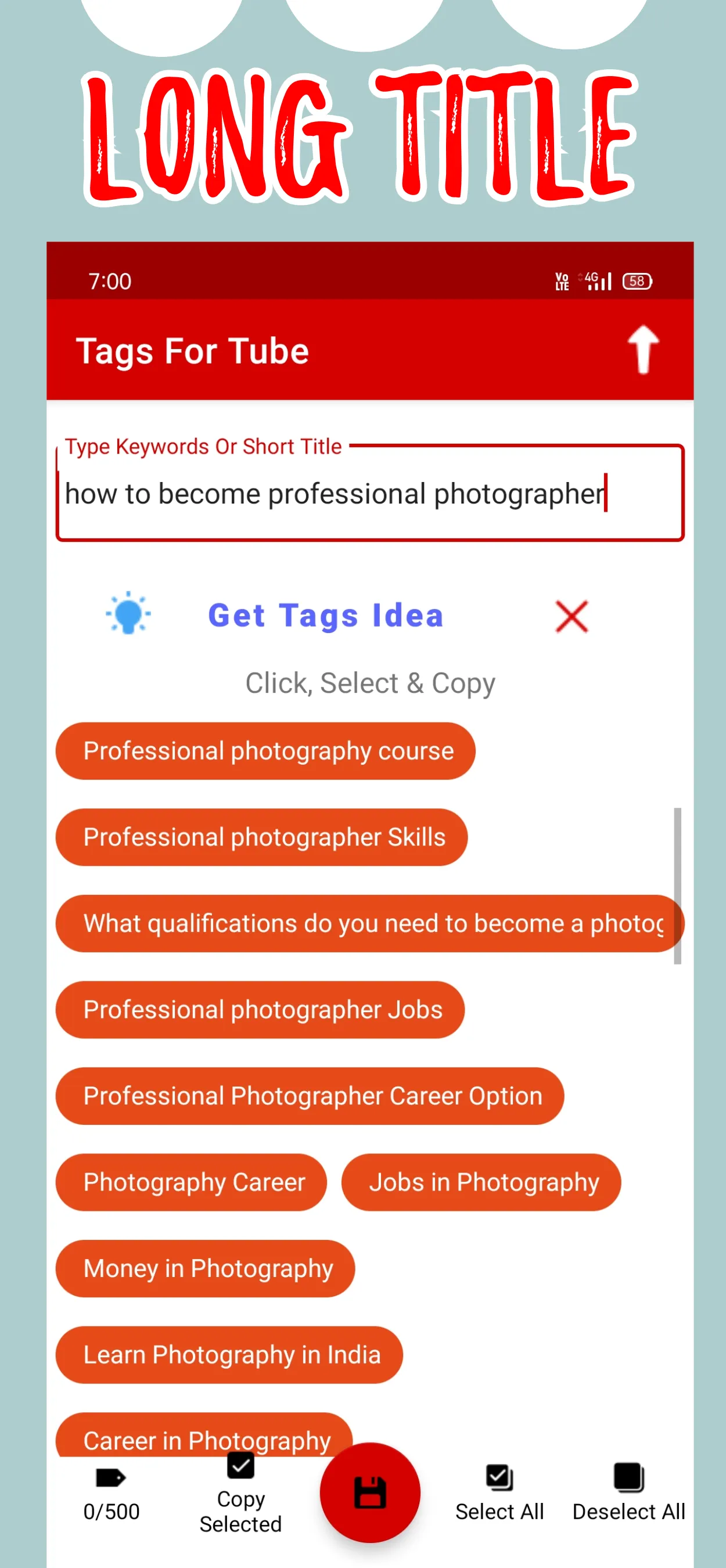 Easy Tag Generator For Video | Indus Appstore | Screenshot