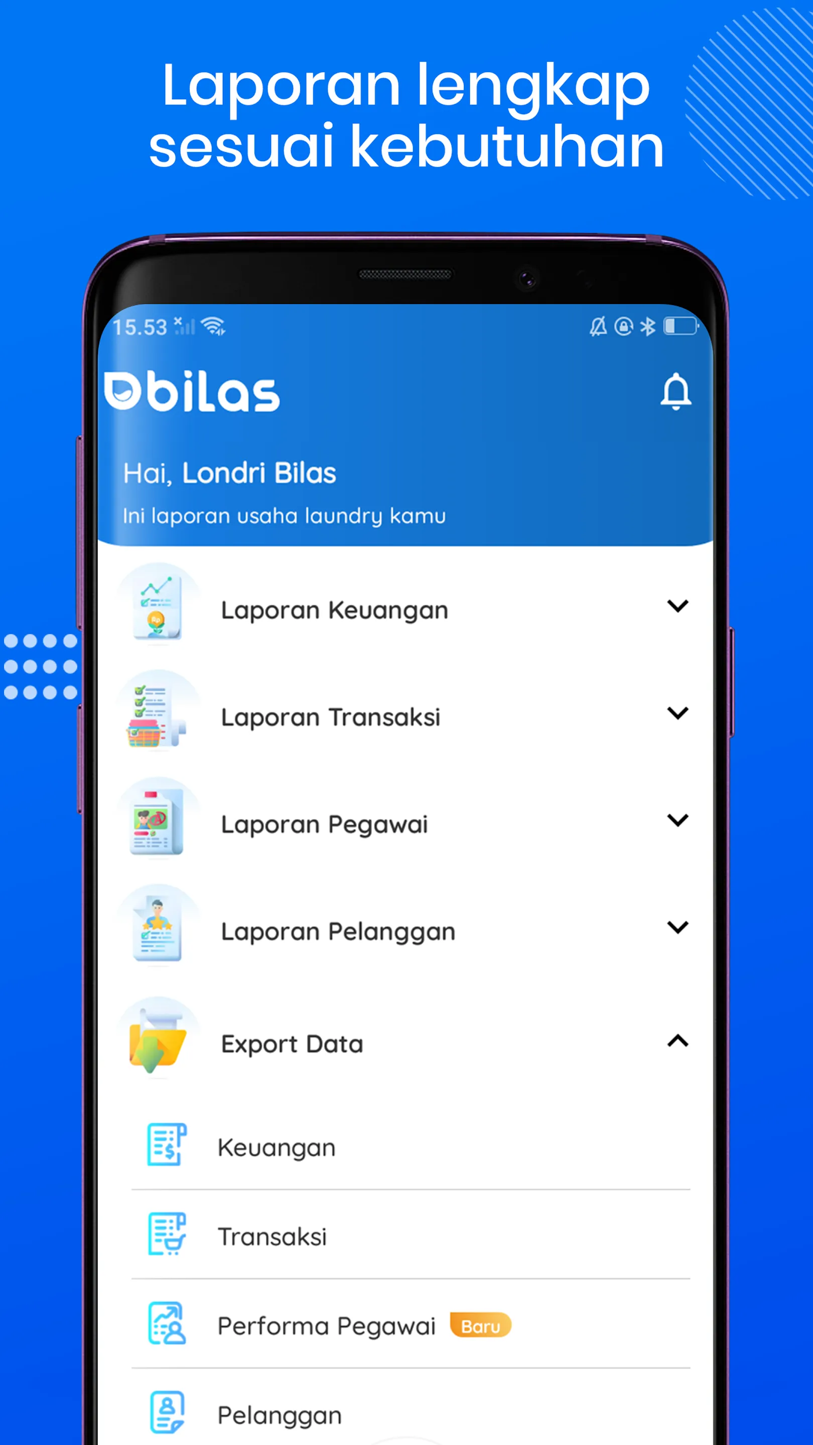 Manajemen Laundry-Bilas Outlet | Indus Appstore | Screenshot