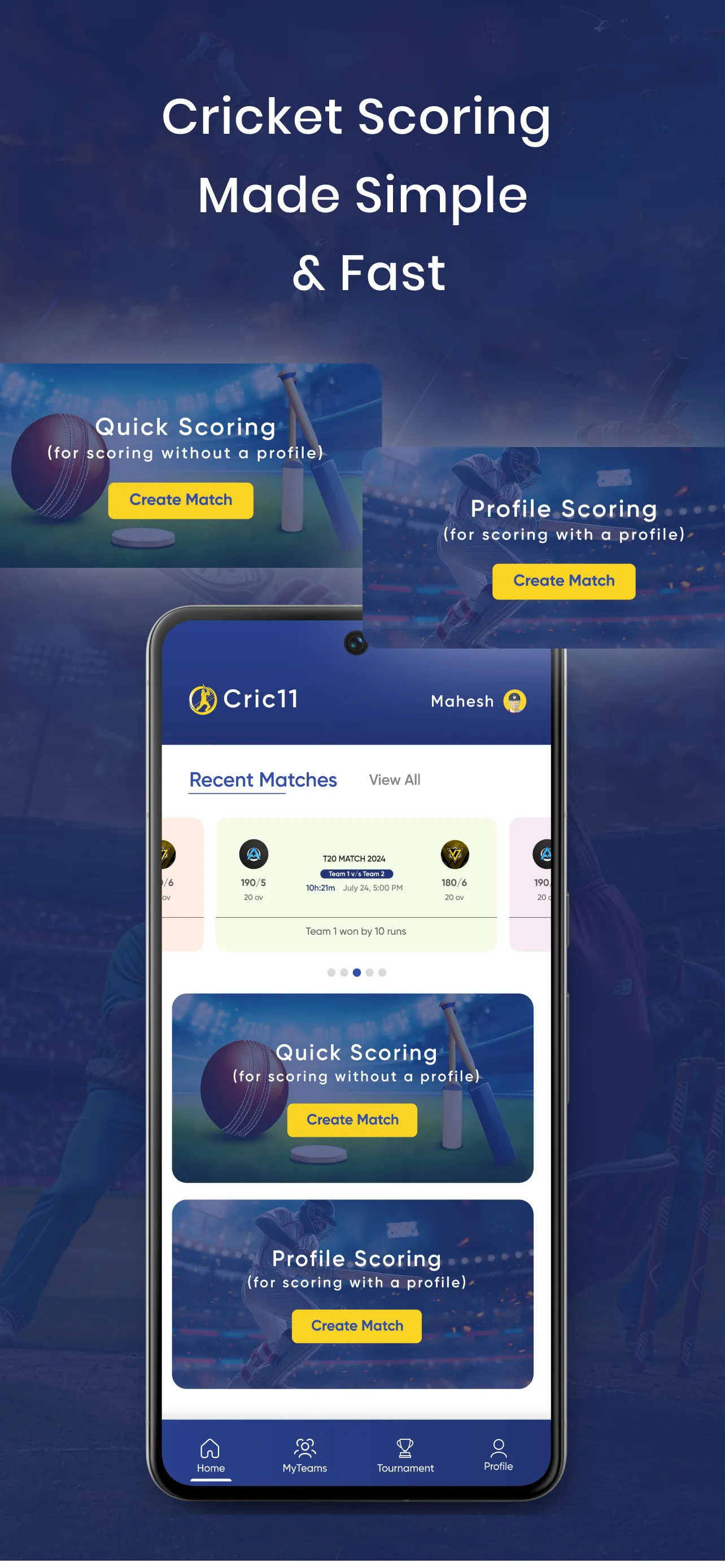 Cric11 - Cricket Scoring App | Indus Appstore | Screenshot