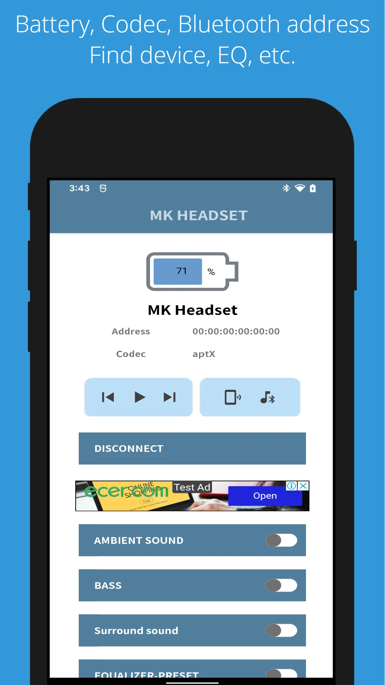 MY Headset - Bluetooth headset | Indus Appstore | Screenshot