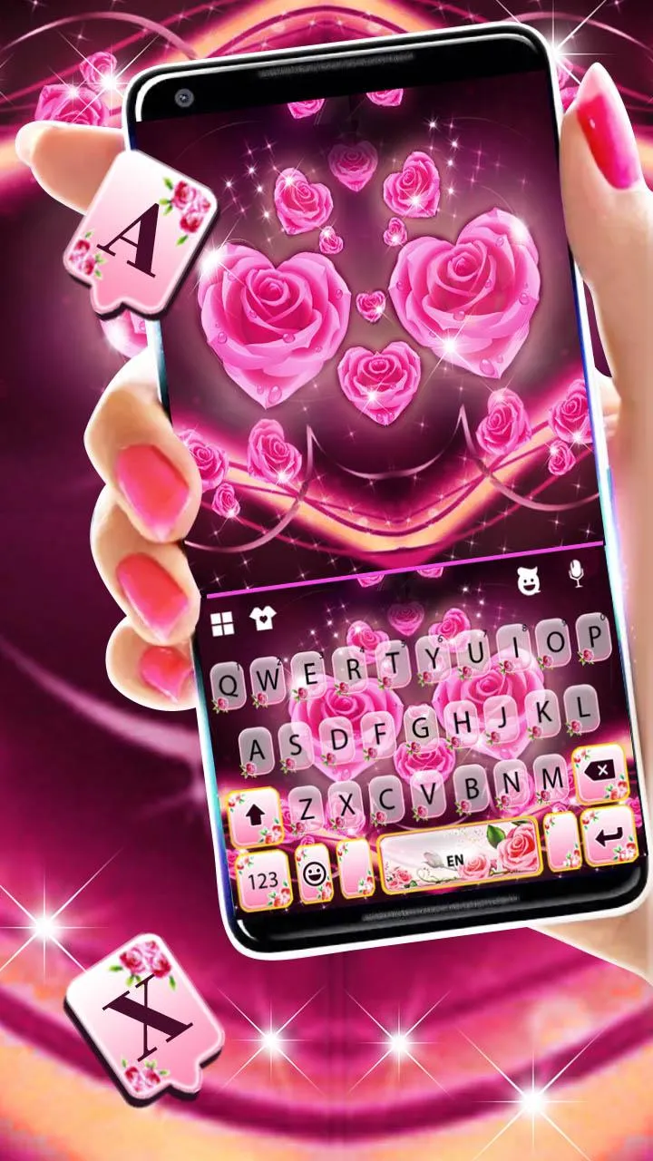 Rosy Pink Flowers Theme | Indus Appstore | Screenshot