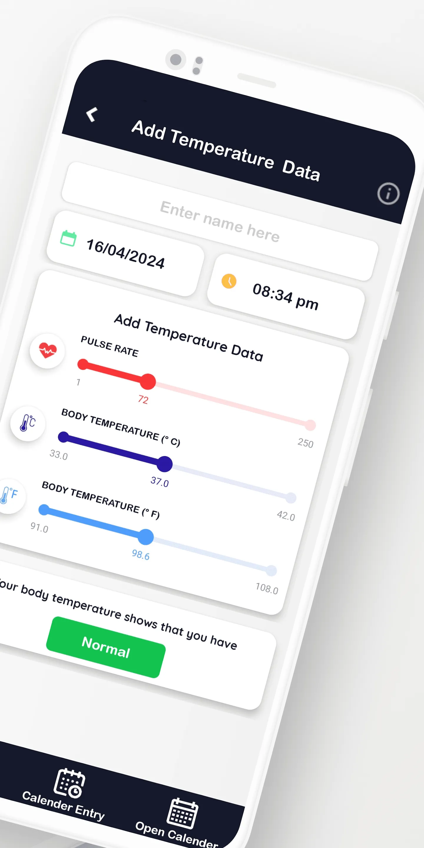 Body Temperature Fever Tracker | Indus Appstore | Screenshot