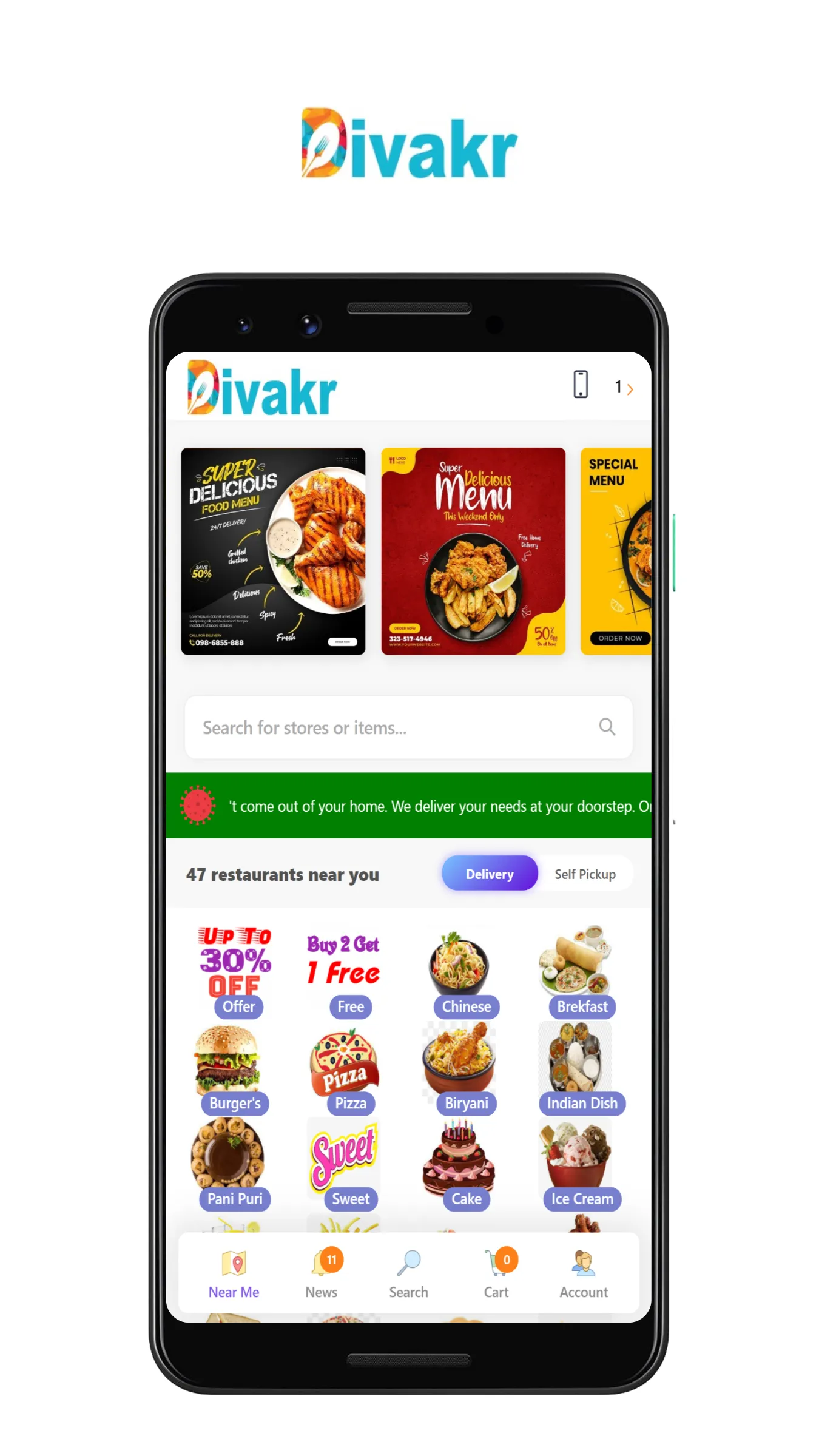 Divakr - Online Food Delivery | Indus Appstore | Screenshot