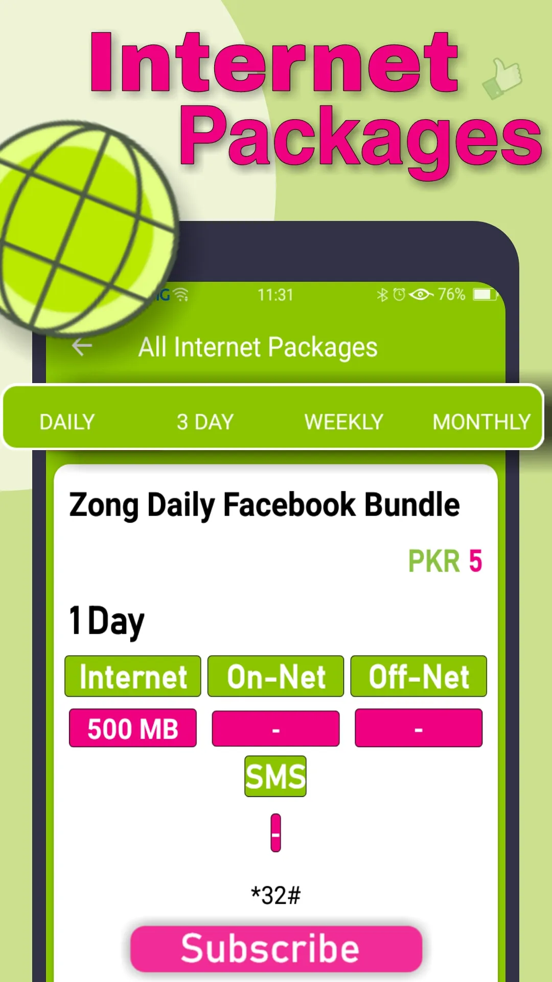 Zong Packages 2024: Internet | Indus Appstore | Screenshot