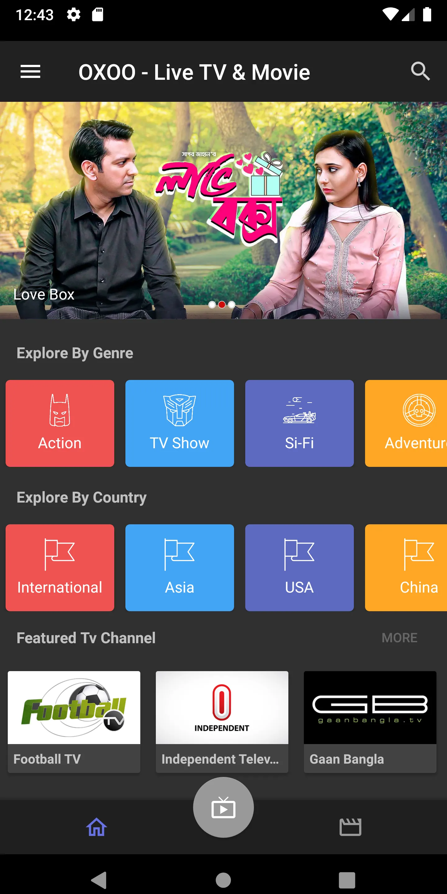 OXOO - Android Live TV & Movie | Indus Appstore | Screenshot