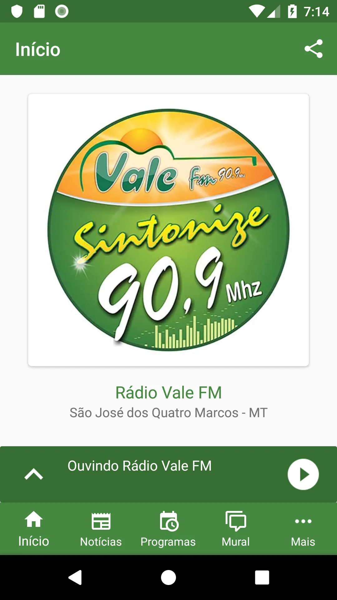 VALE FM 90,9 | Indus Appstore | Screenshot