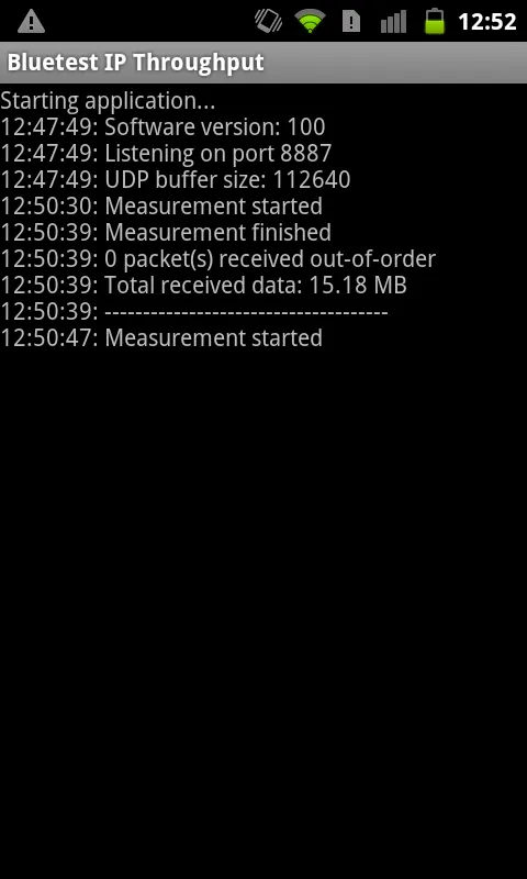 Bluetest IP Throughput | Indus Appstore | Screenshot