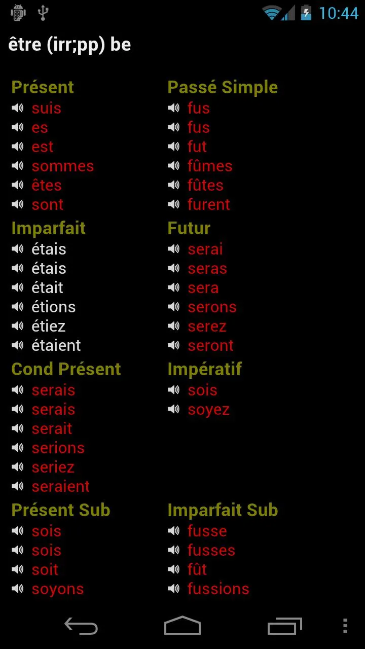 French Verbs | Indus Appstore | Screenshot