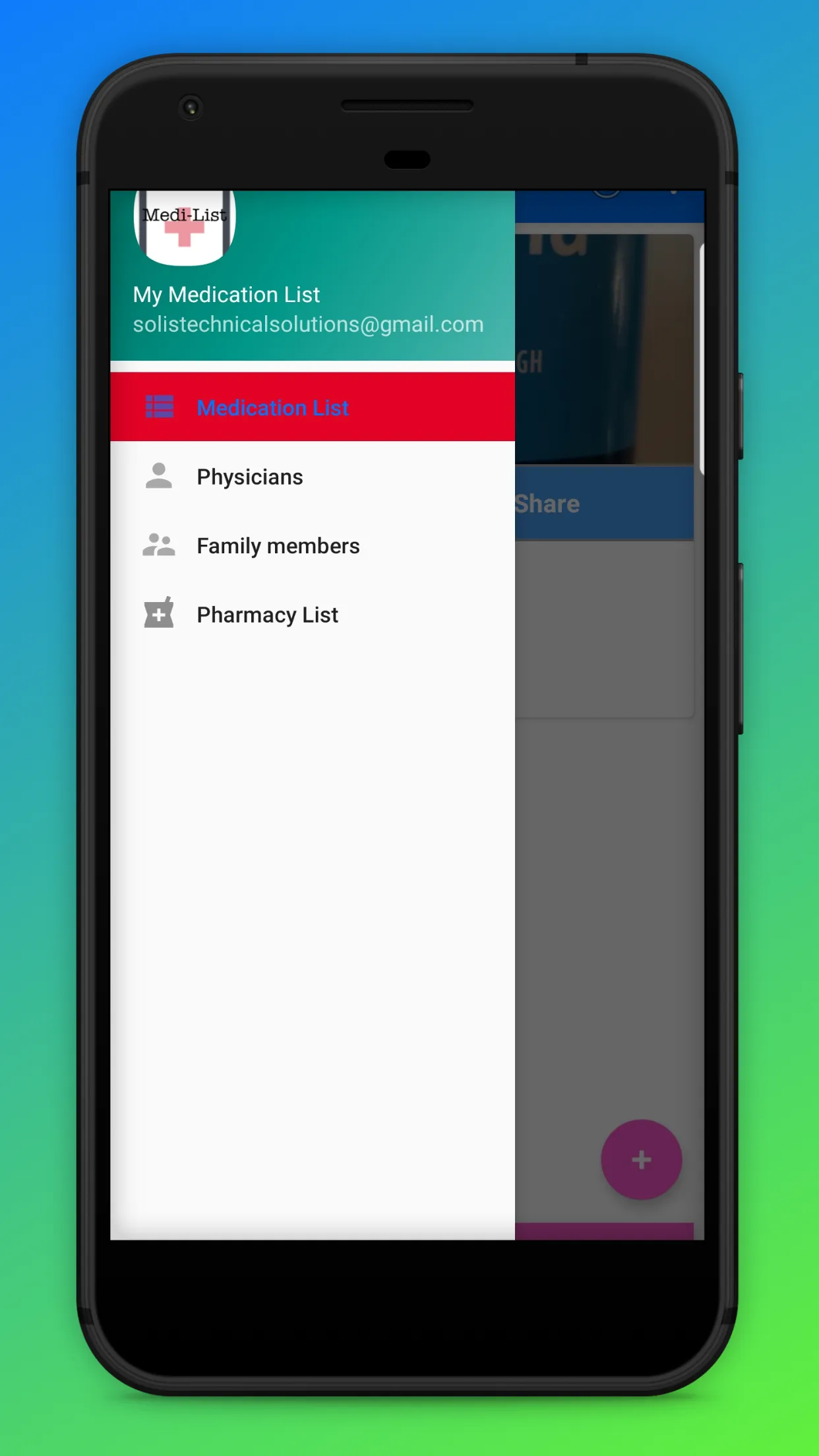 Medi-List Medication List | Indus Appstore | Screenshot