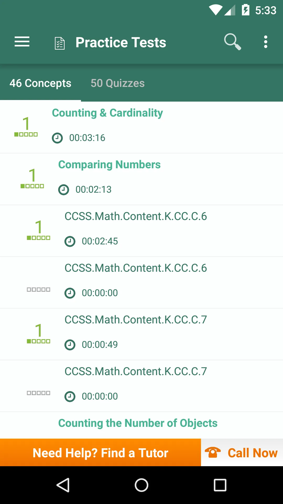 Common Core Kindergarten Math | Indus Appstore | Screenshot