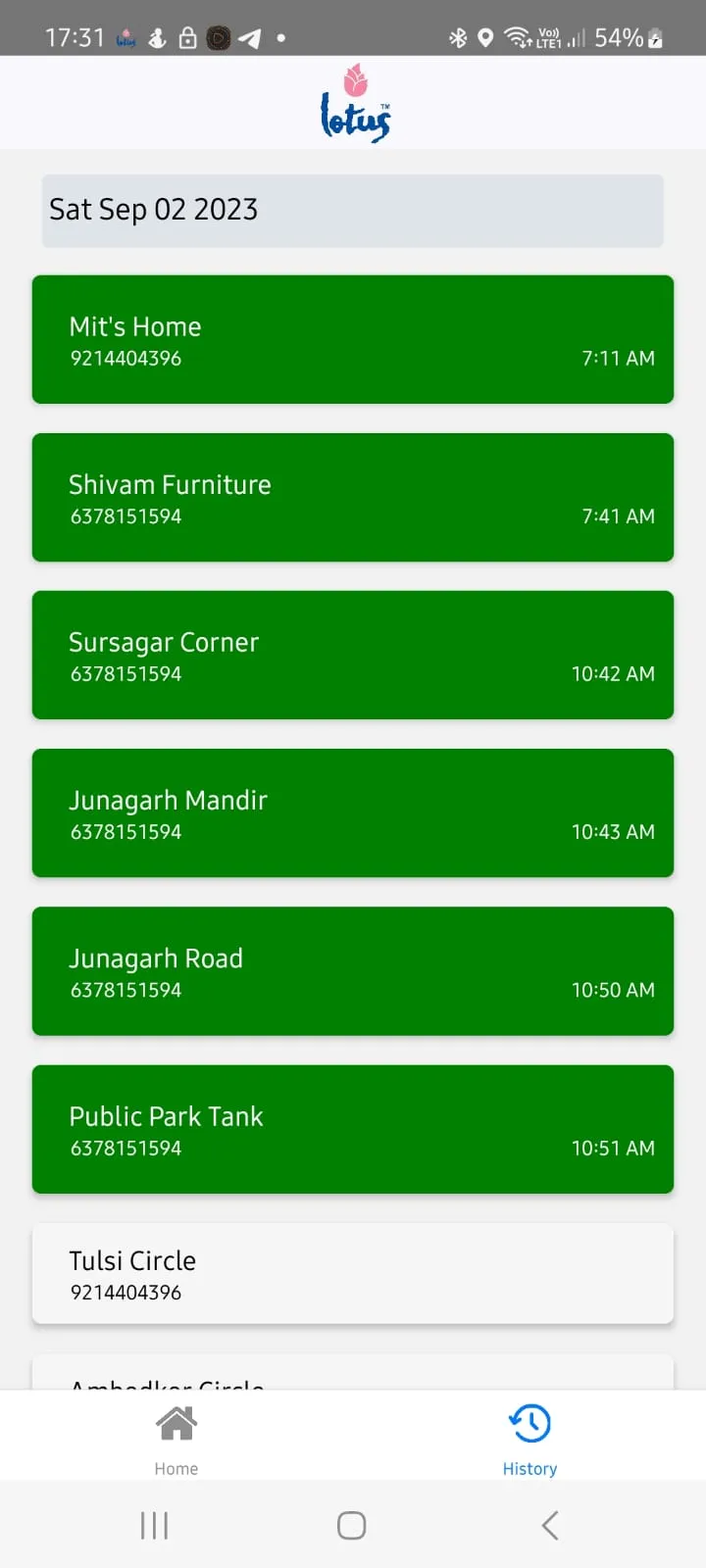 Lotus Dairy - Driver | Indus Appstore | Screenshot