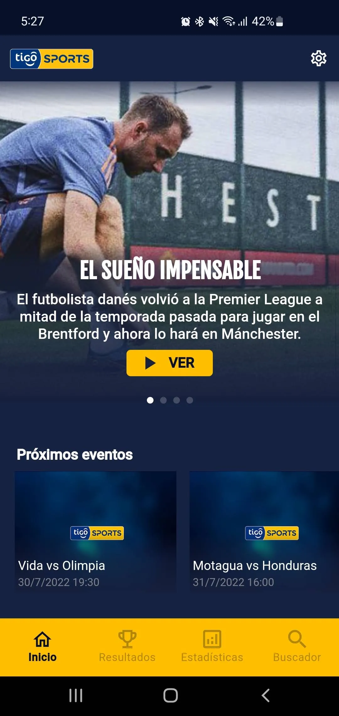 Tigo Sports Honduras | Indus Appstore | Screenshot