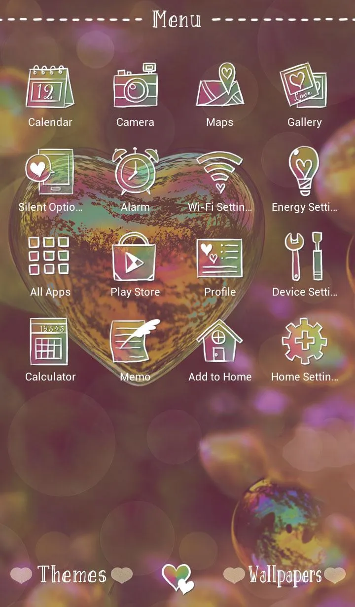 Heart Bubble Theme +HOME | Indus Appstore | Screenshot