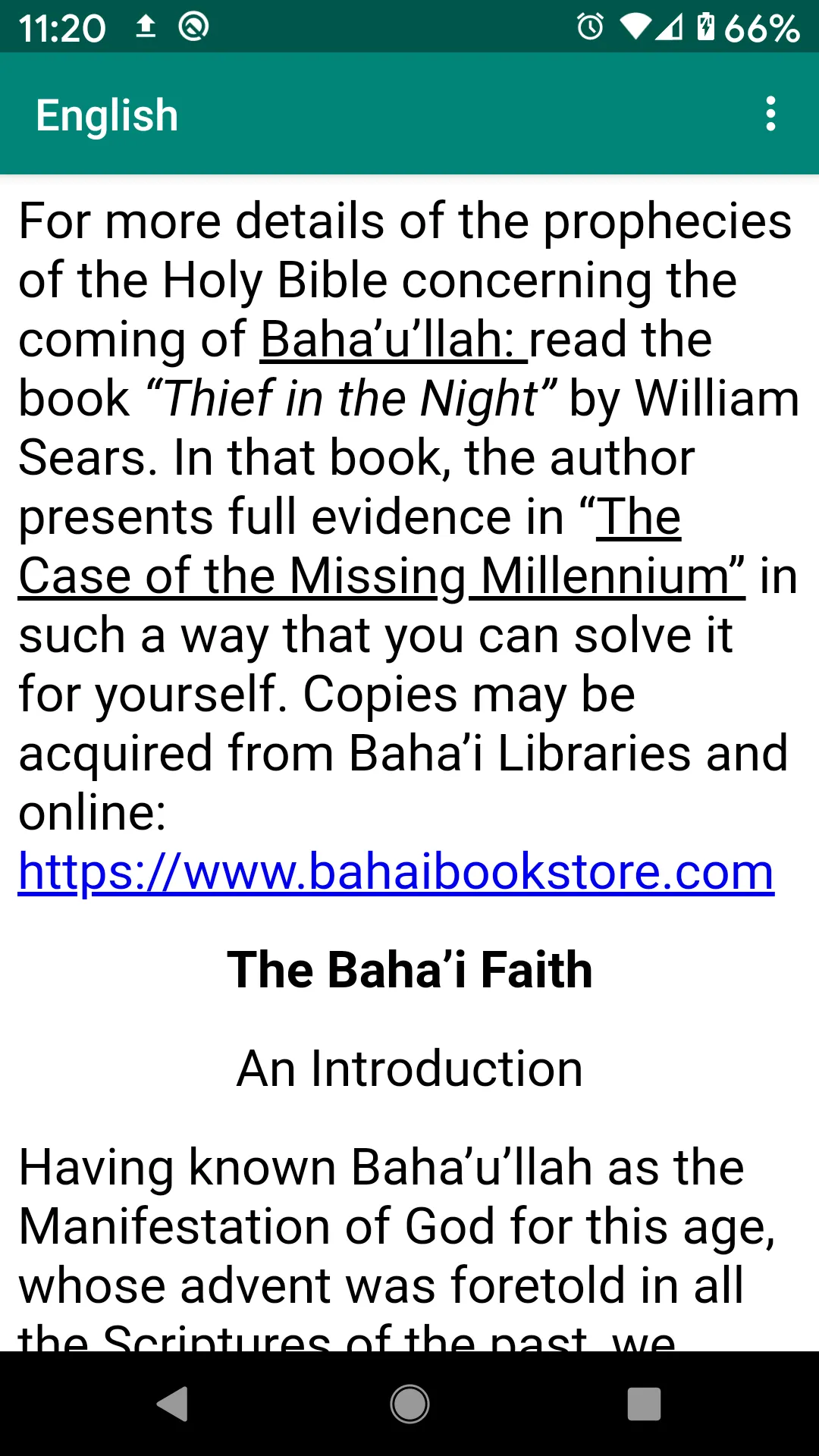 Baha'u'llah and The Holy Bible | Indus Appstore | Screenshot