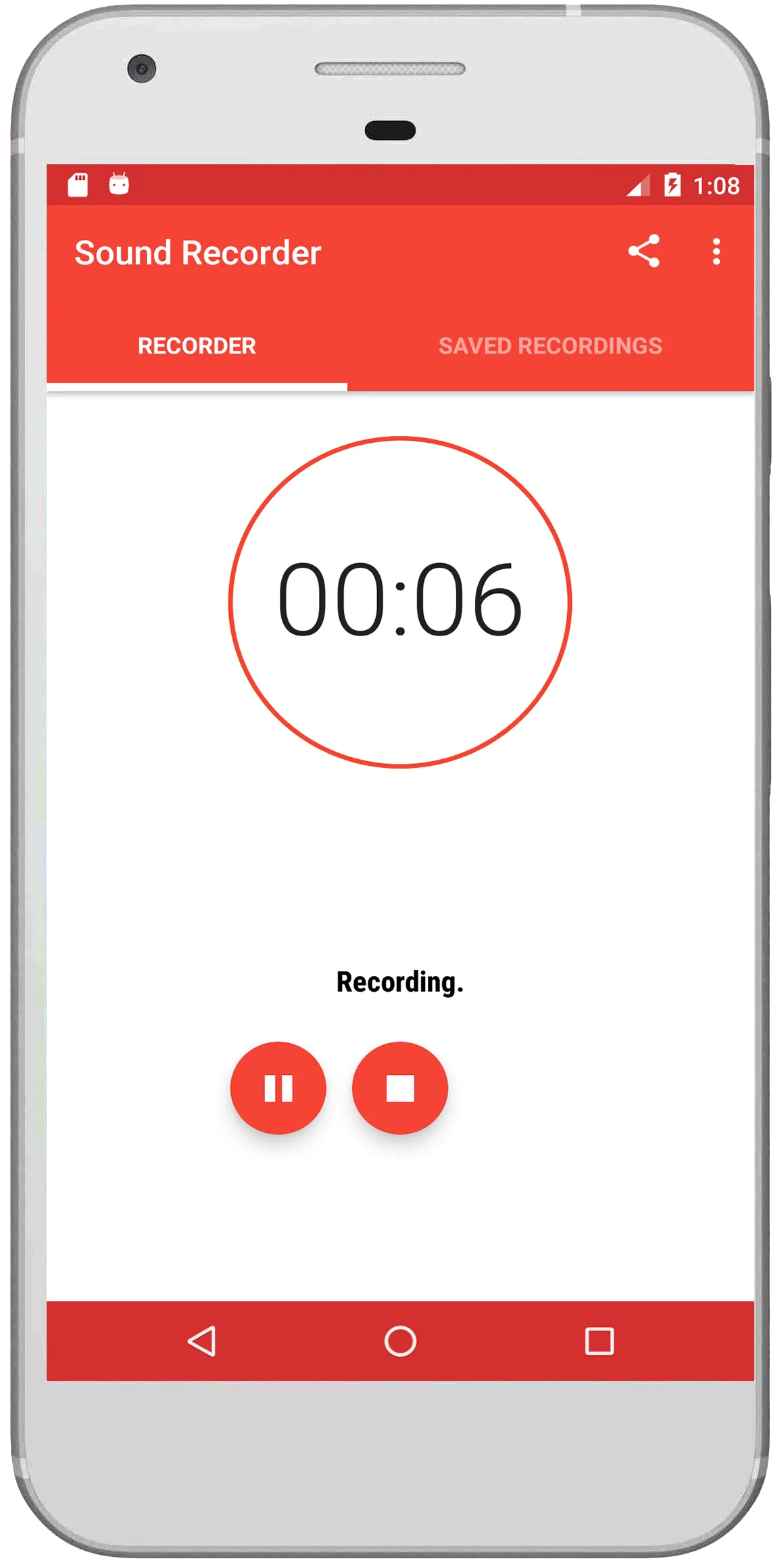 Sound Recorder : easy recorder | Indus Appstore | Screenshot