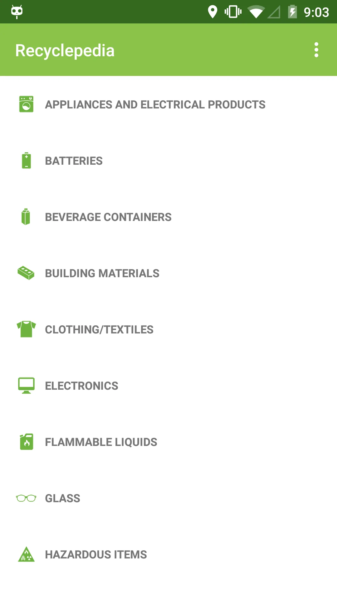 BC Recyclepedia | Indus Appstore | Screenshot