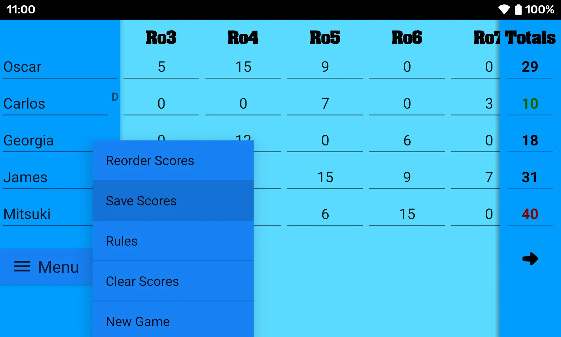 Five Crowns Scorecard | Indus Appstore | Screenshot