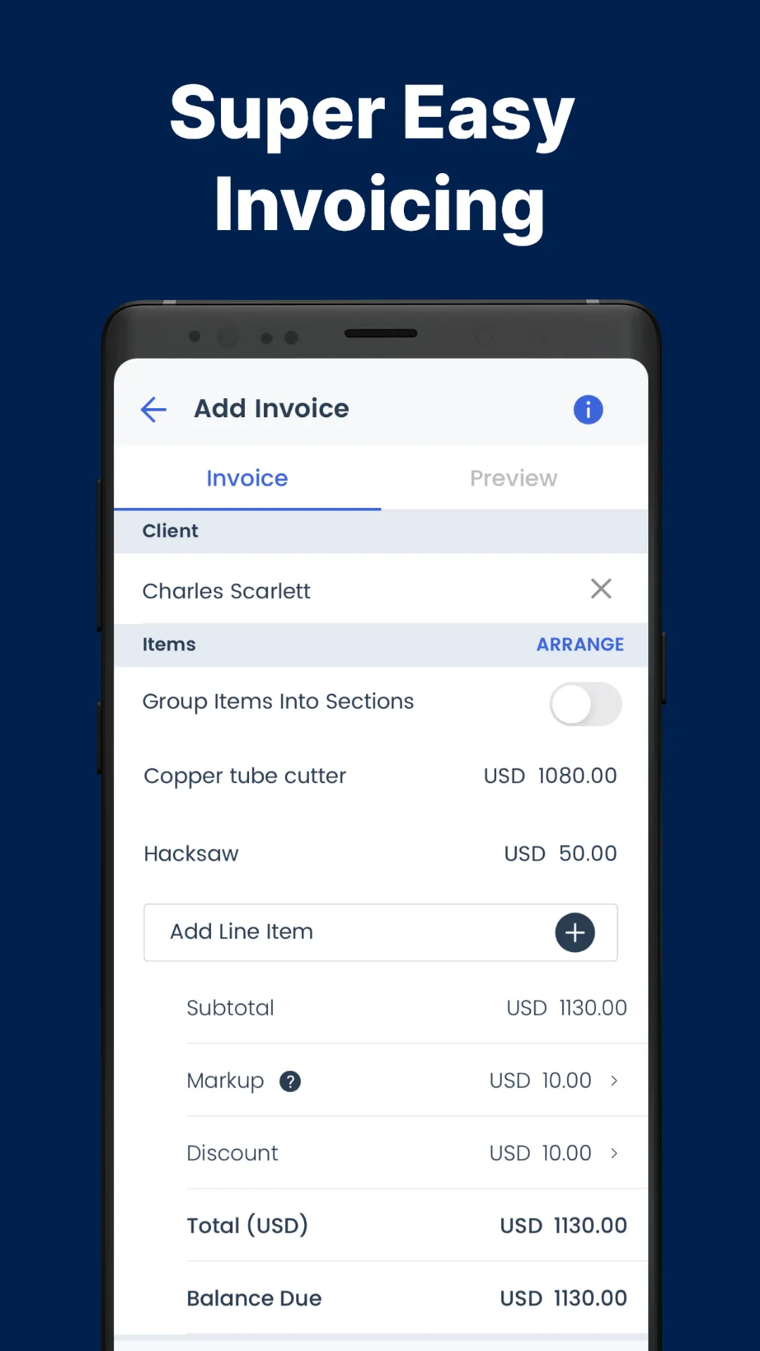 Easy Invoice & Estimates Maker | Indus Appstore | Screenshot