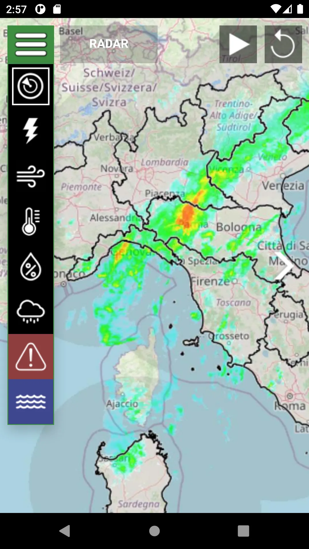 Radar Meteo Italia | Indus Appstore | Screenshot