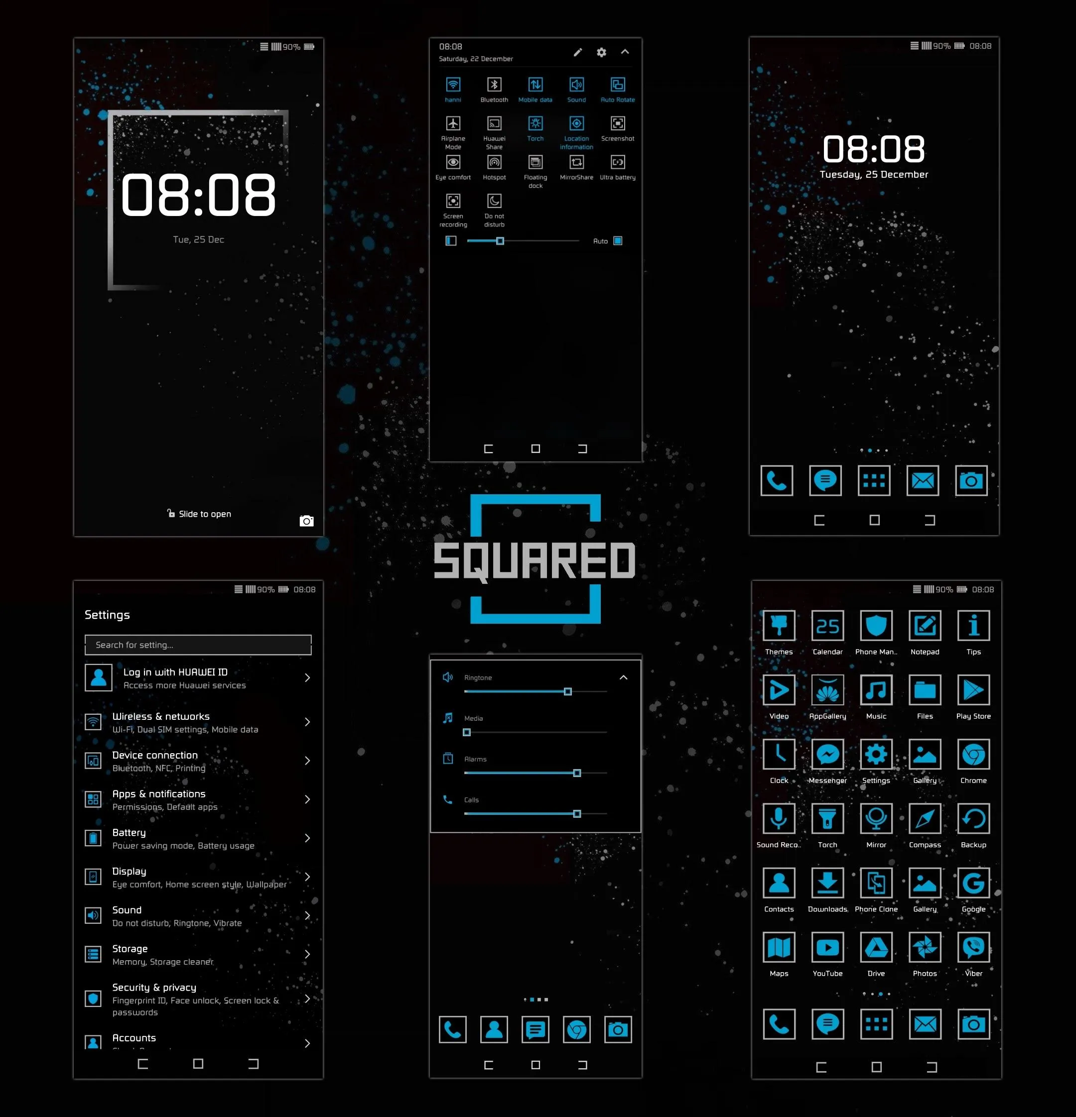 [EMUI5/8/9]Squared Theme | Indus Appstore | Screenshot