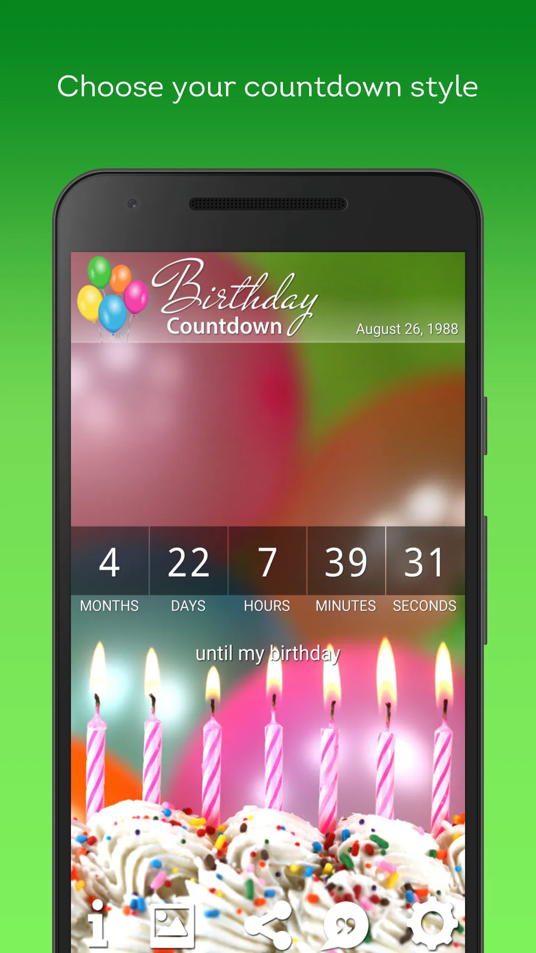 Birthday Countdown | Indus Appstore | Screenshot