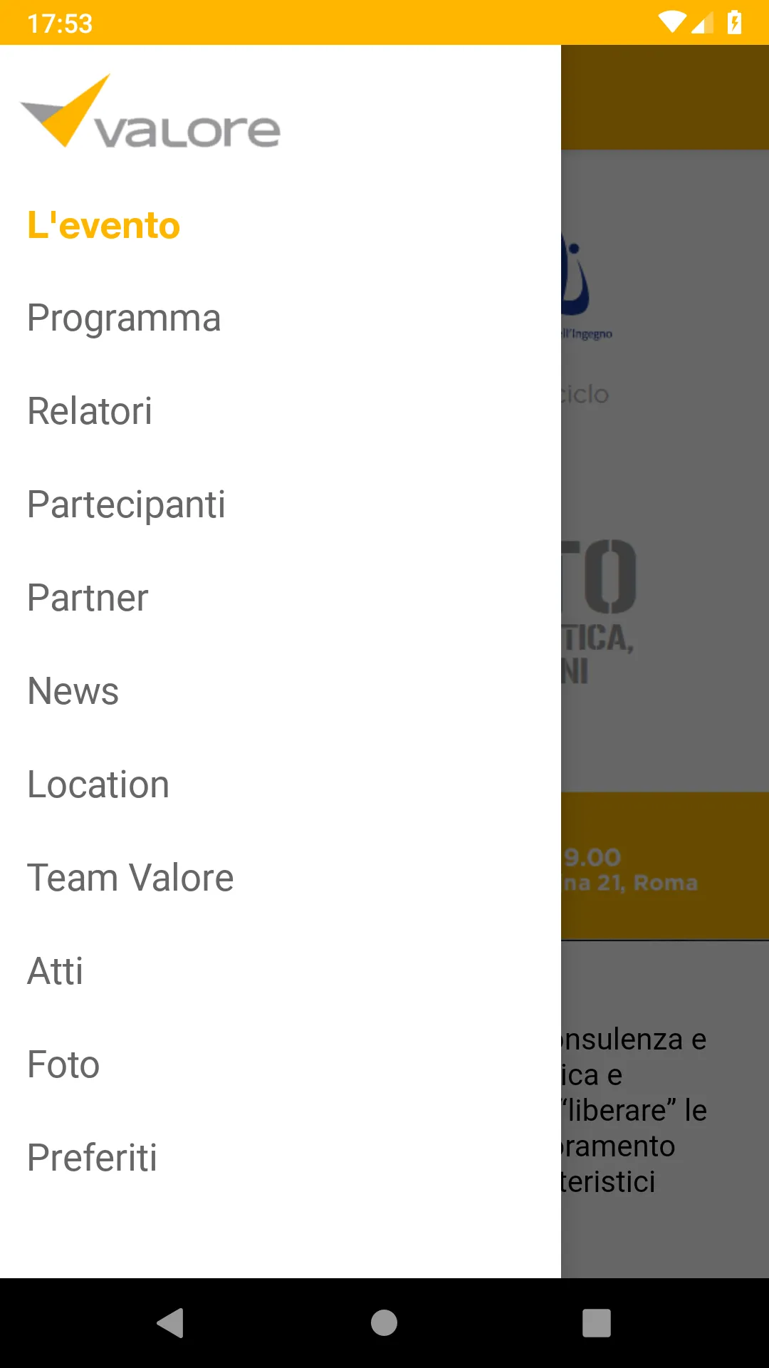 Valore Eventi | Indus Appstore | Screenshot