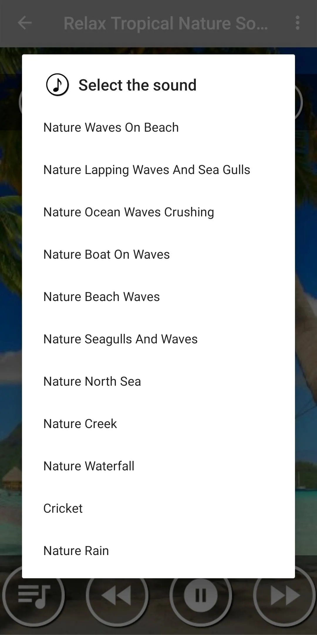 Tropical Nature Rain Sound | Indus Appstore | Screenshot