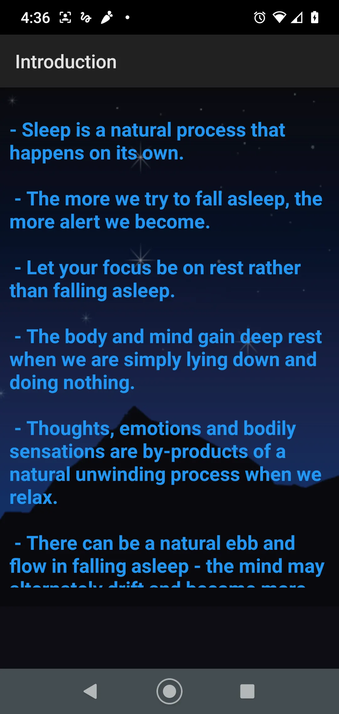 iSleep Easy Meditations Lite | Indus Appstore | Screenshot