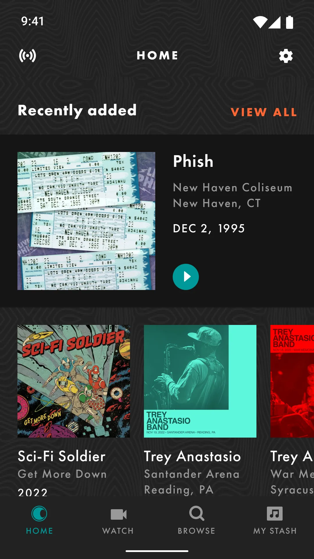 LivePhish | Indus Appstore | Screenshot