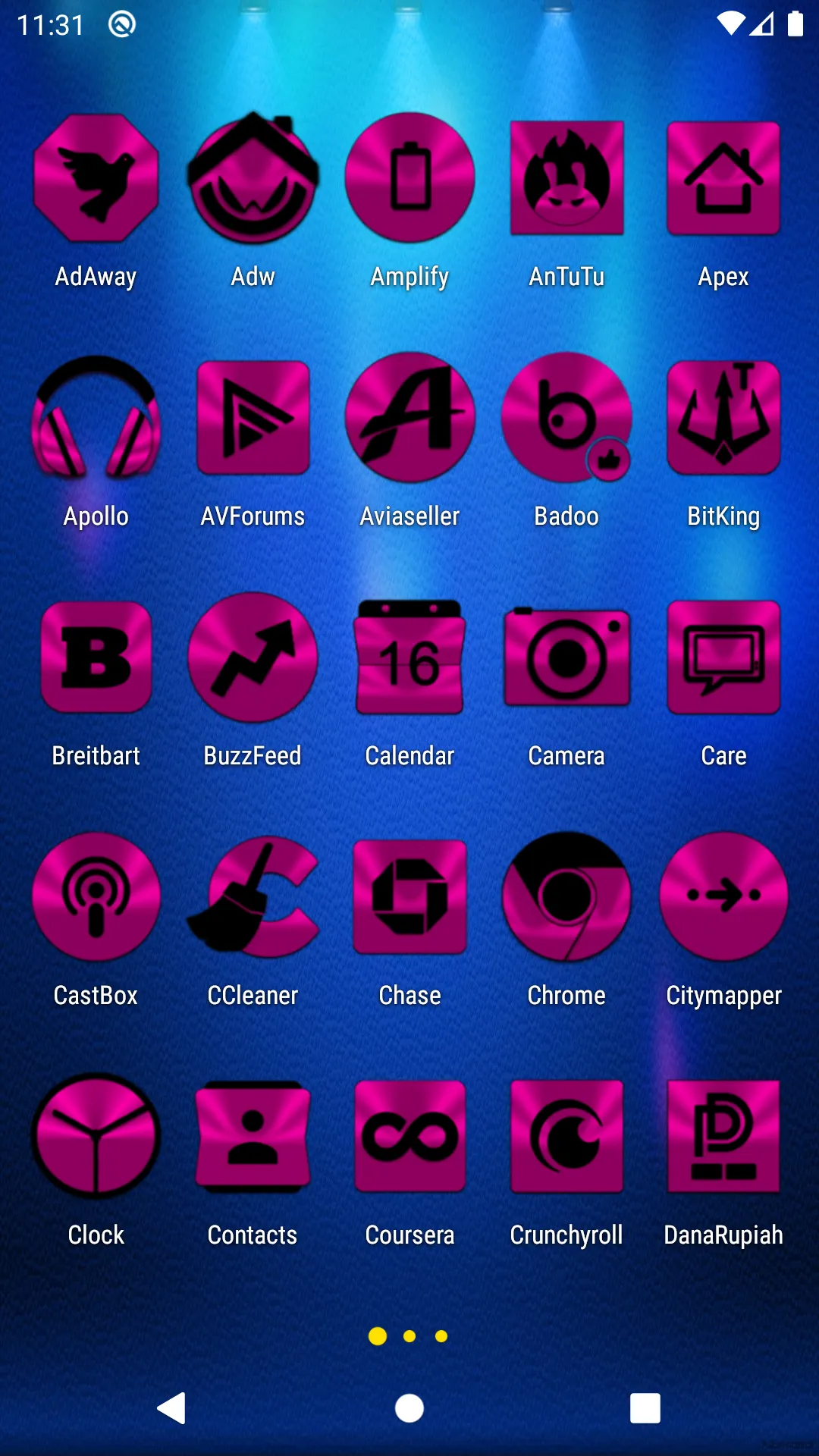 Pink and Black Icon Pack | Indus Appstore | Screenshot