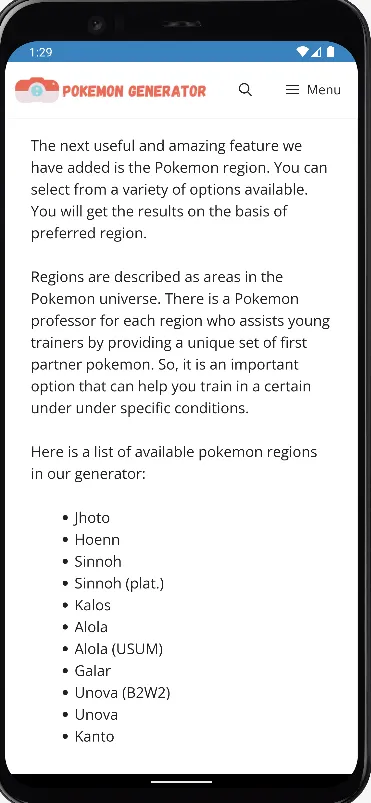 Random Pokemon Generator | Indus Appstore | Screenshot