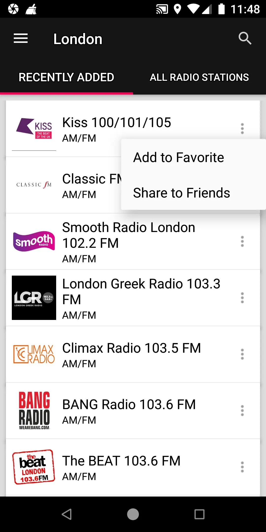 London Radio Stations | Indus Appstore | Screenshot