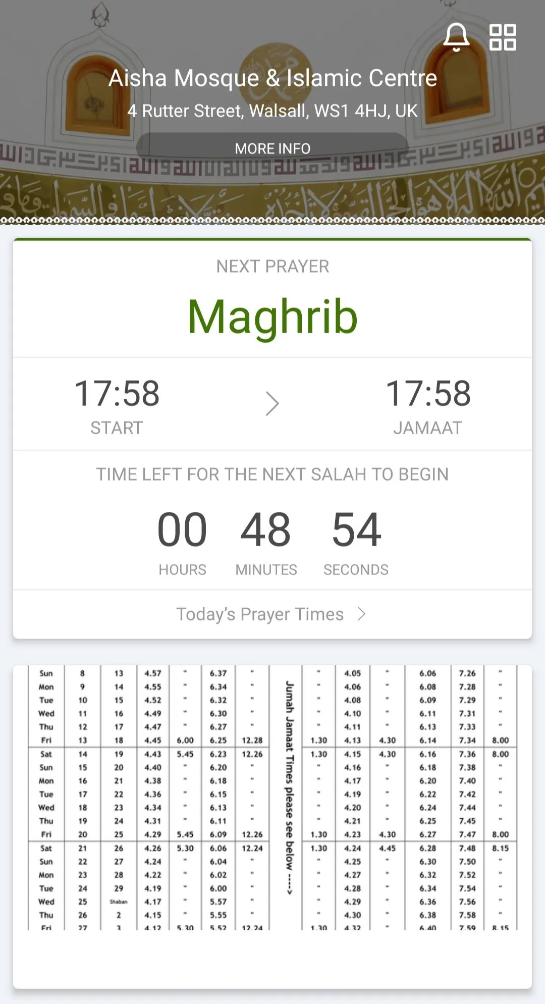 Aisha Mosque & Islamic Centre | Indus Appstore | Screenshot