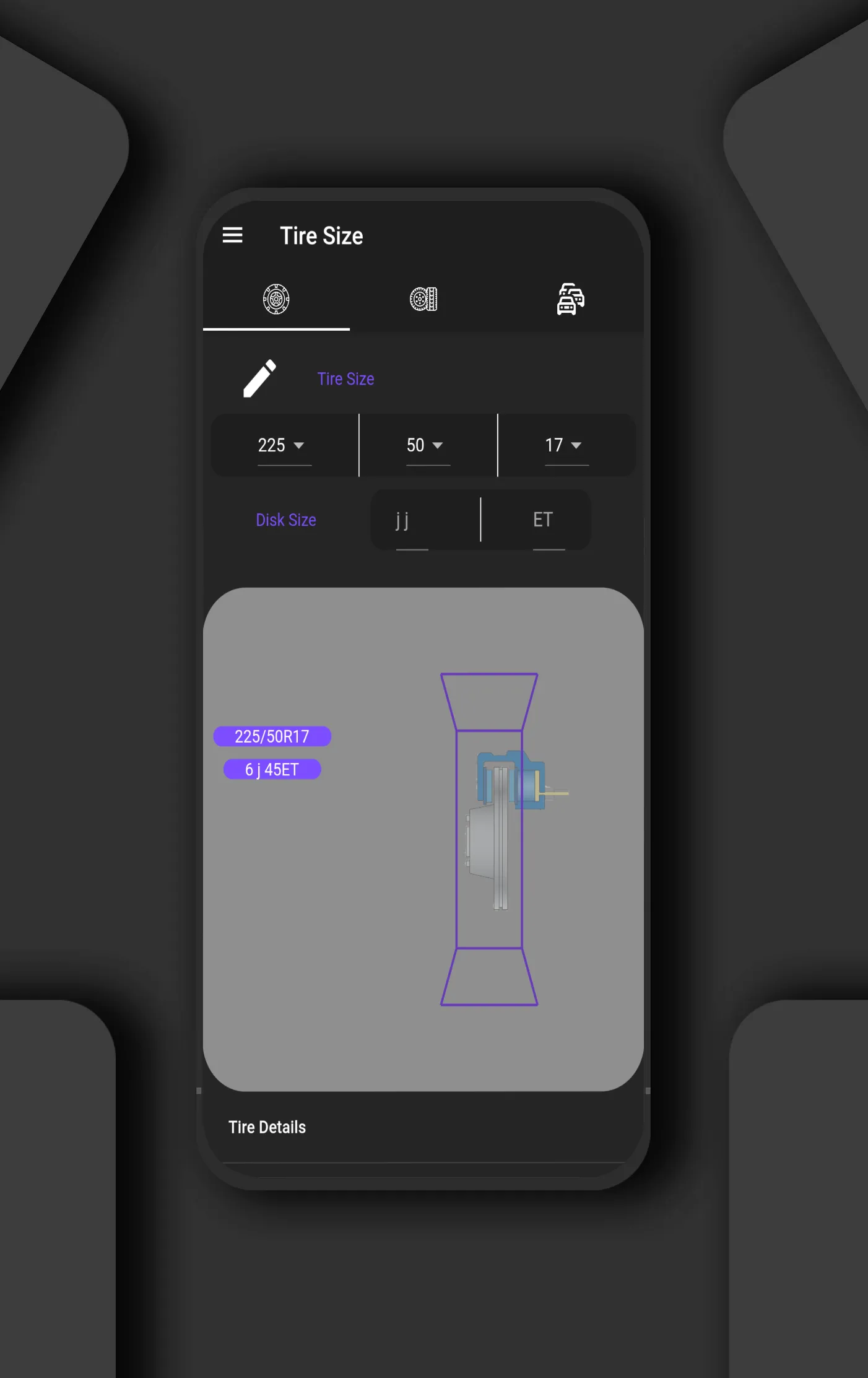 Tire Size | Indus Appstore | Screenshot