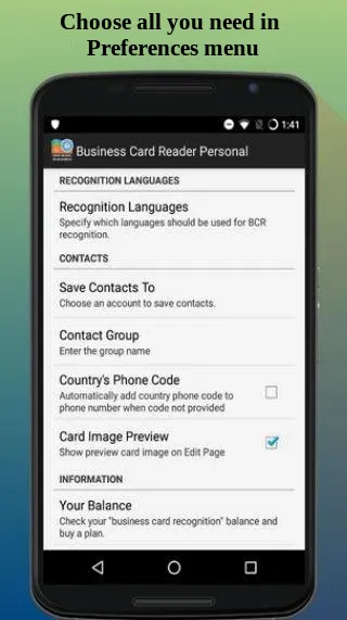 Business Card Reader to Contac | Indus Appstore | Screenshot