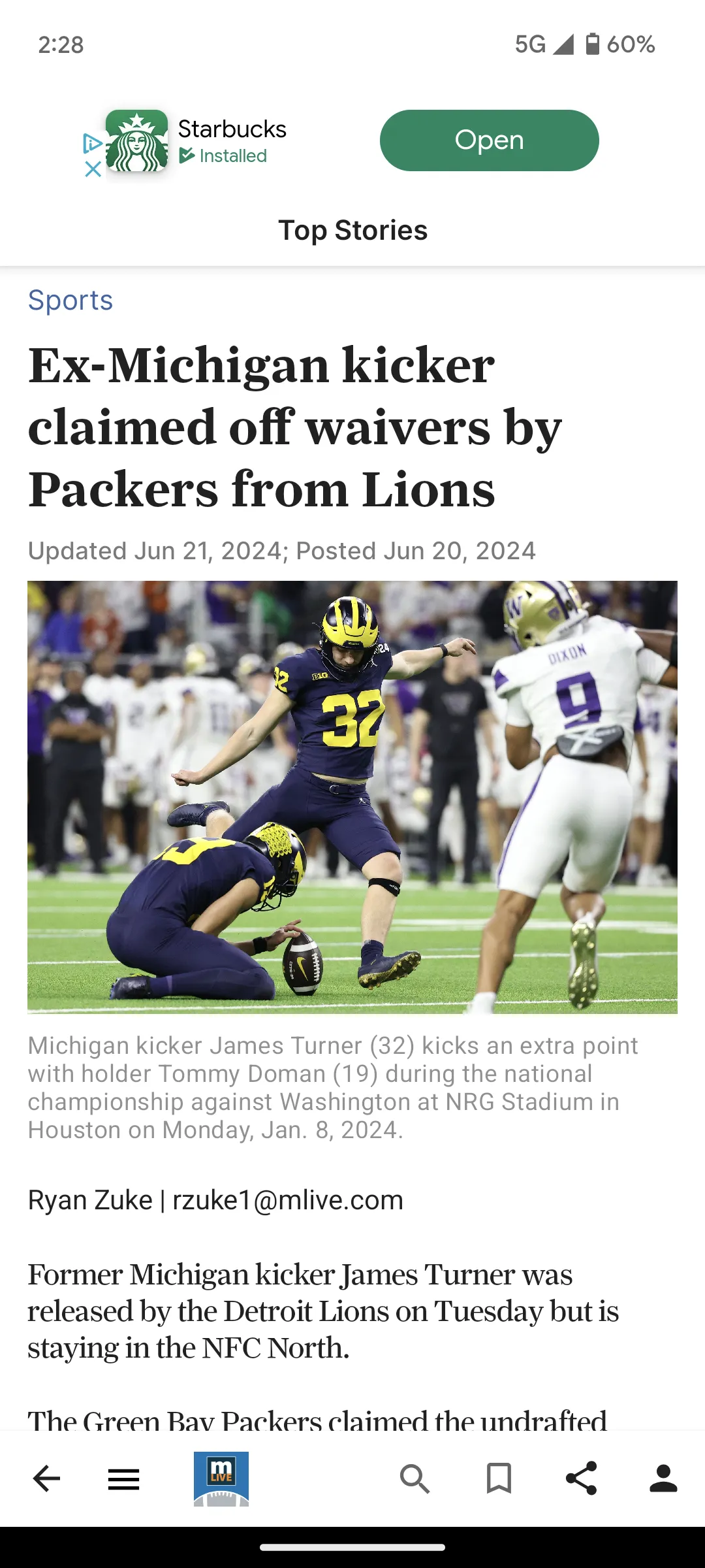 MLive.com: Detroit Lions News | Indus Appstore | Screenshot