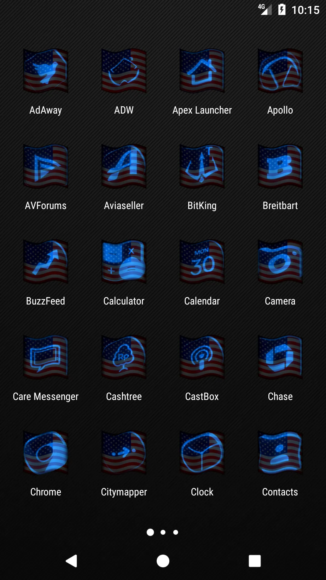 Usa Flag Blue Icon Pack | Indus Appstore | Screenshot