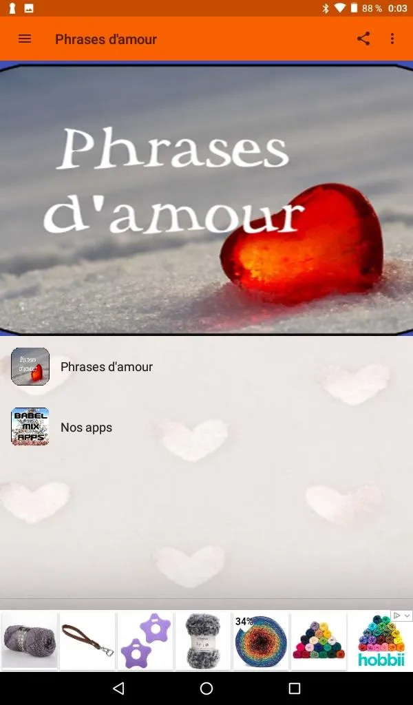 Phrases d'amour ton partenaire | Indus Appstore | Screenshot