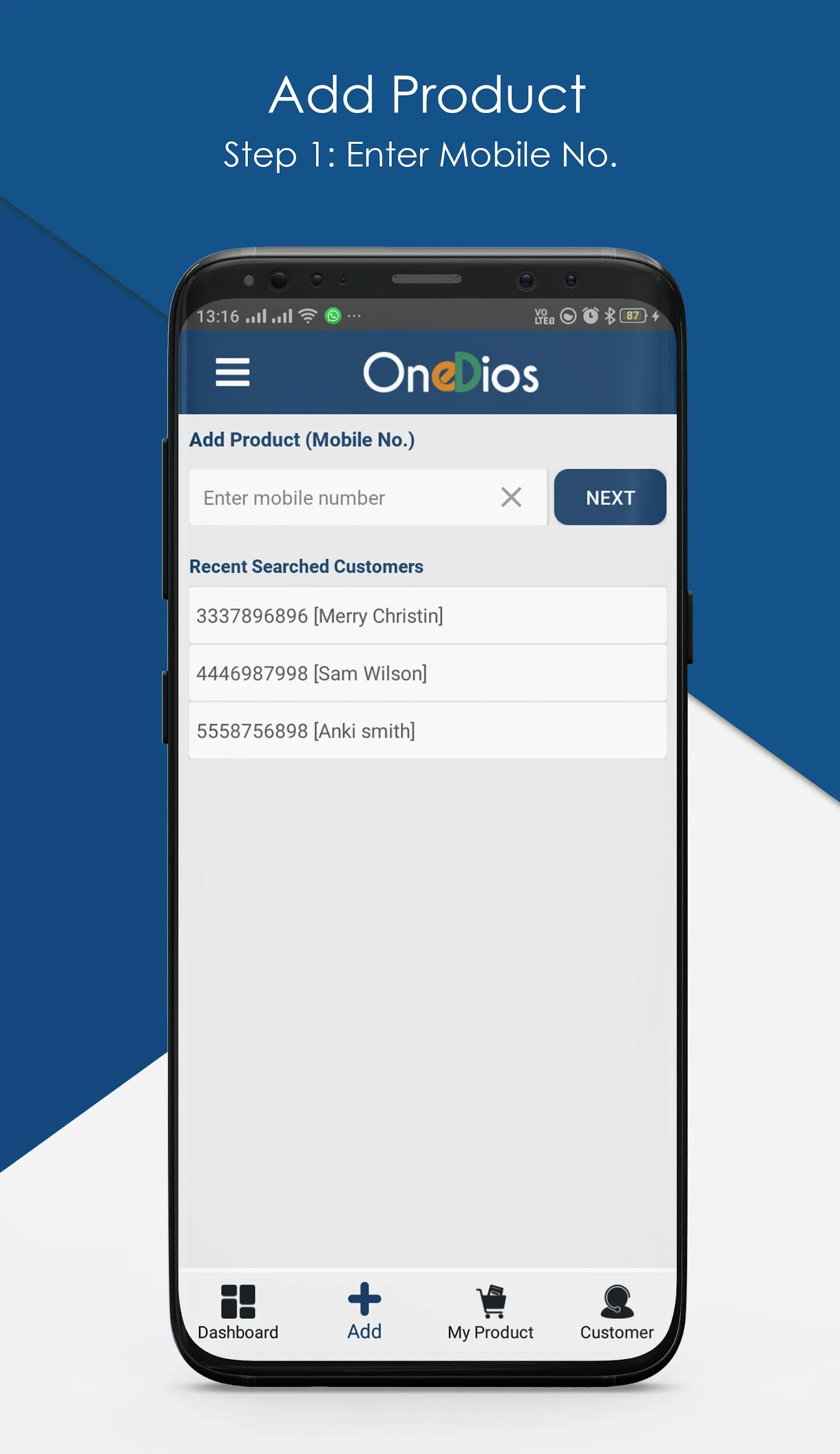 OneDios Business Partner | Indus Appstore | Screenshot