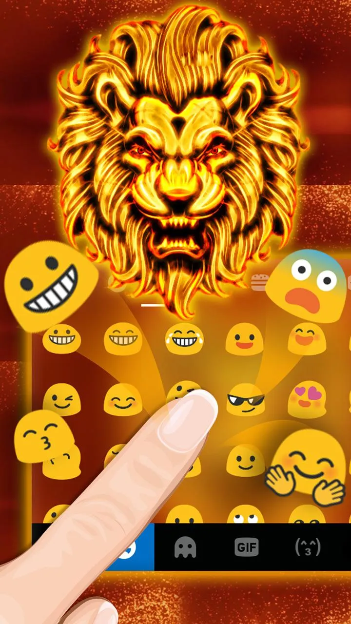 Flaming Fire Lion Keyboard The | Indus Appstore | Screenshot