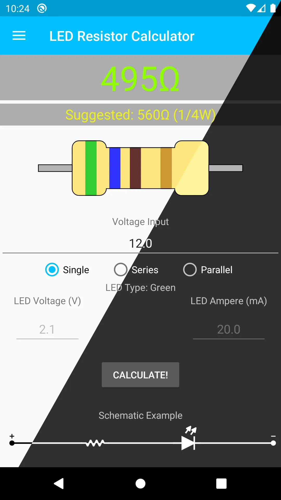 LED Resistor Calculator | Indus Appstore | Screenshot